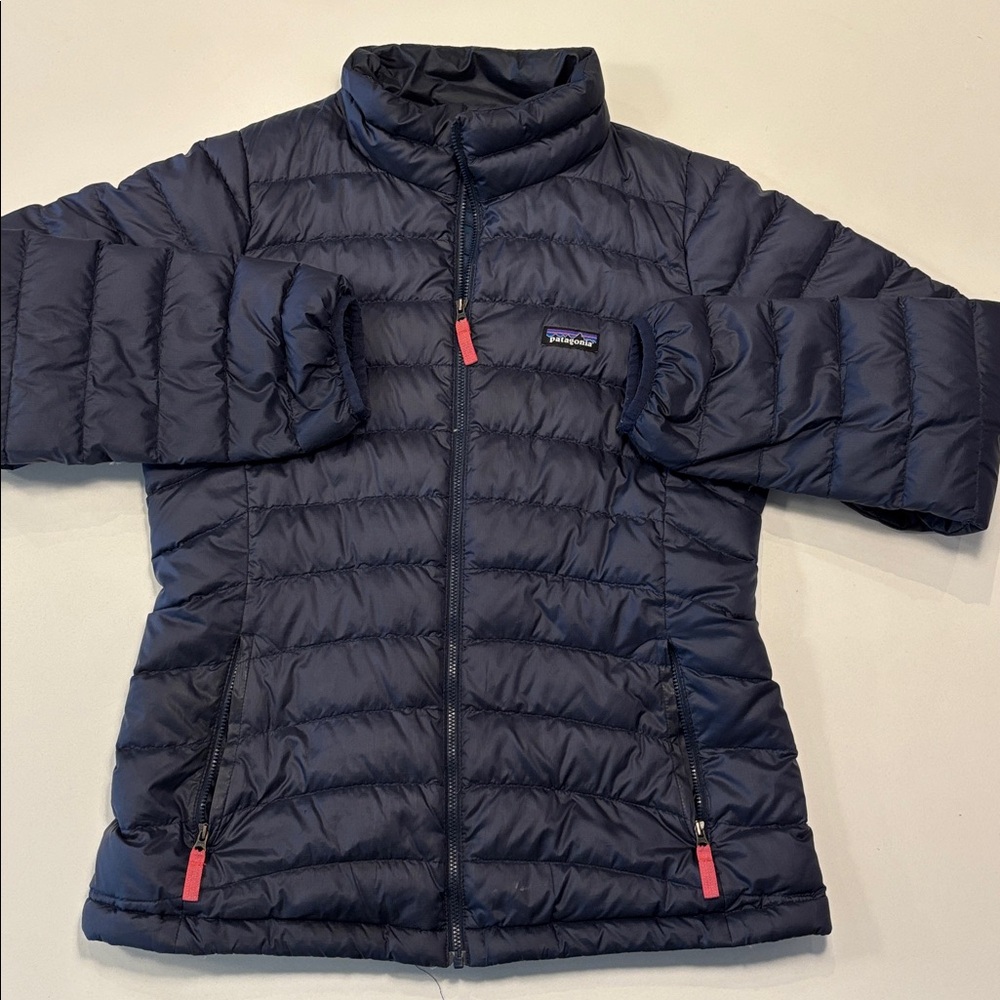 Patagonia down sweater jacket navy kids XXL 16-18 or adult XS